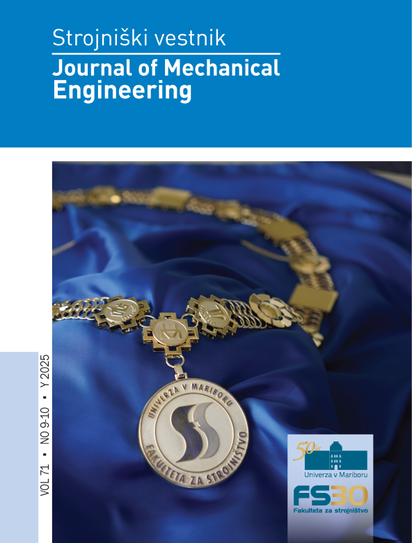 					View Vol. 71 No. 9-10 (2025): Strojniški vestnik - Journal of Mechanical Engineering
				