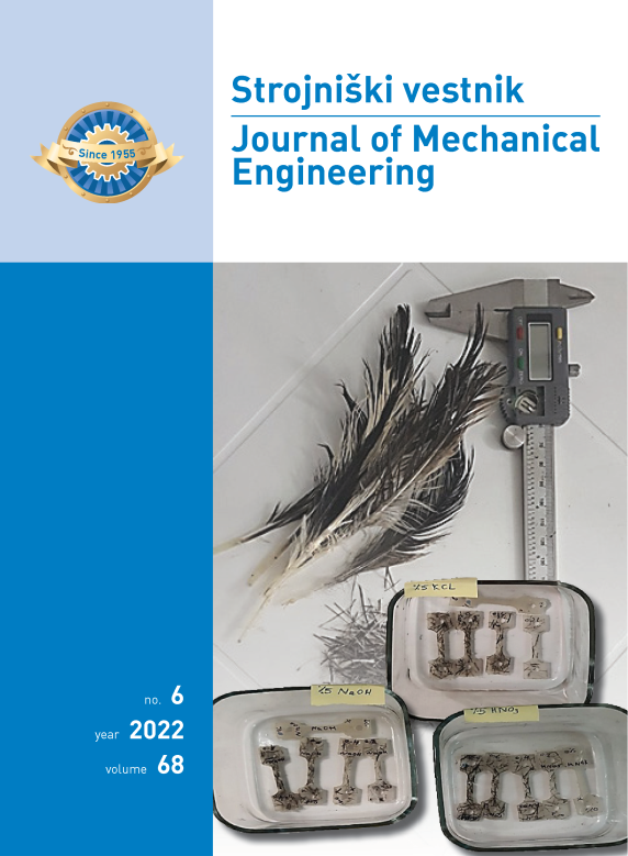 					View Vol. 68 No. 6 (2022): Strojniški vestnik - Journal of Mechanical Engineering
				
